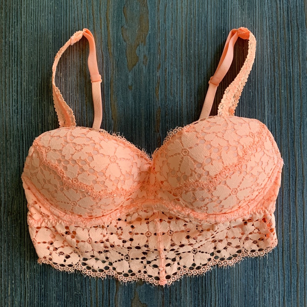 Orange Victoria’s Secret PINK Push Up Bralette